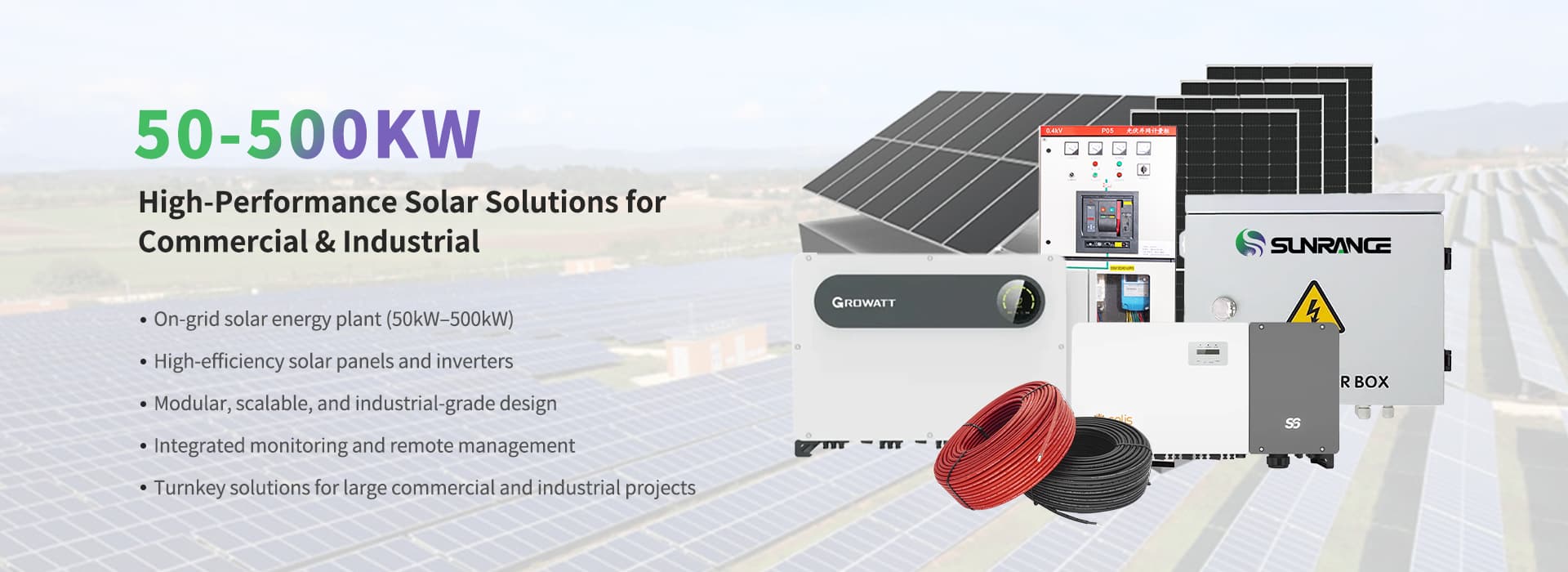 Sunrange 50kW–500kW On-Grid Solar Power System