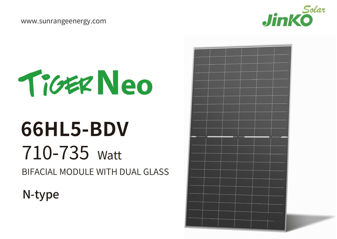 Jinko 735W solar panel 